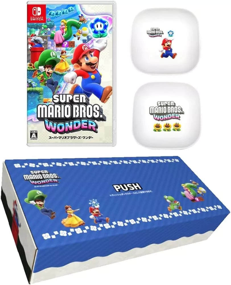 Super Mario Bros Wonder Limited 2 Small Plate Tissue Box Nintendo Switch