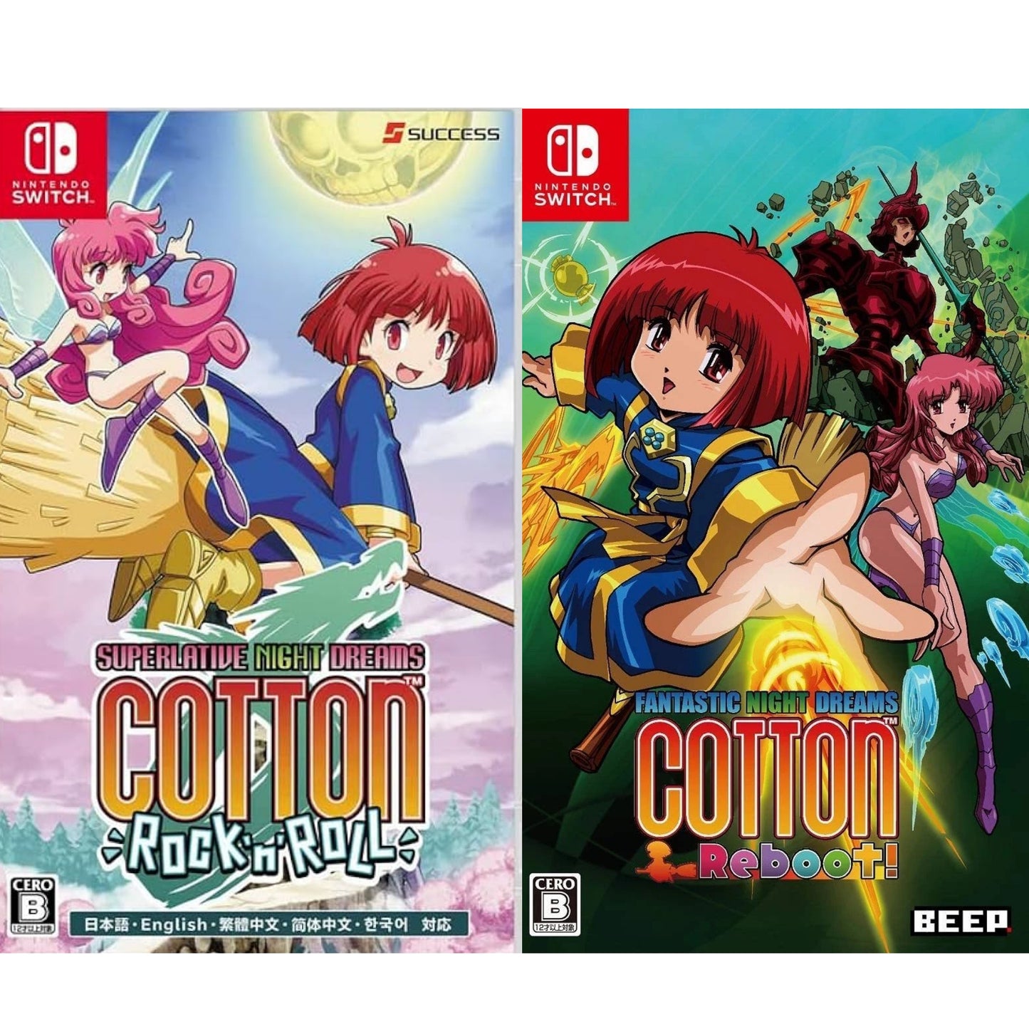 Lot 2 Cotton Rock 'n' Roll Reboot Nintendo Switch