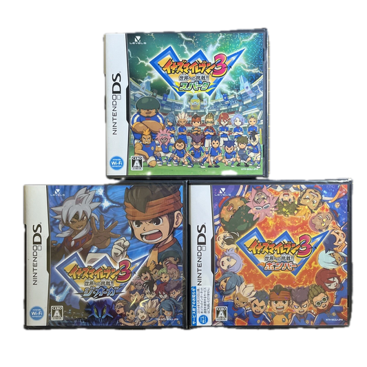 Lot 3 Nintendo DS Inazuma Eleven 3 Challenge to the World!!