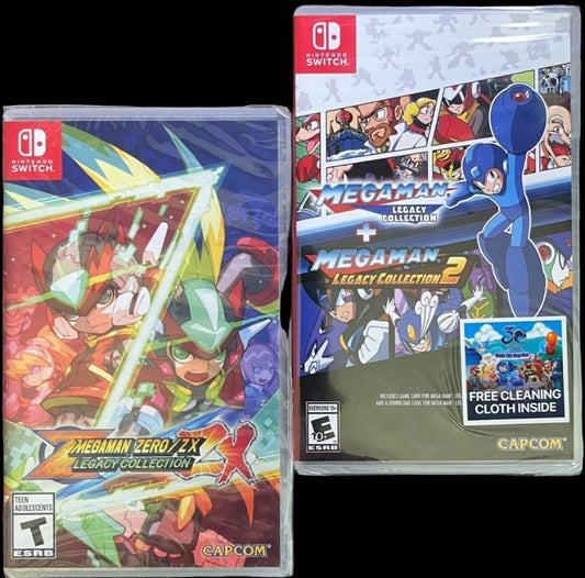 Lot 2 Megaman & Megaman Zero/ ZX Legacy Collection 1 2 Nintendo Switch Bonus