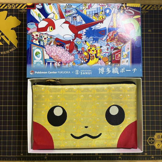 Pokémon Center Fukuoka x Sanui Orimono Hakata Ori Pouch Pikachu